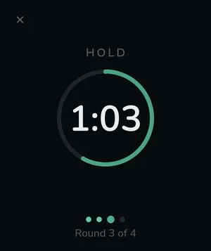Apple Watch breath-hold screen